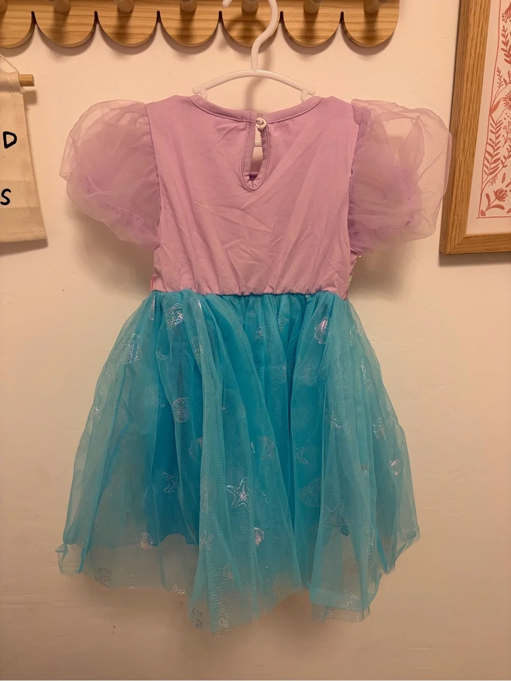 Girls Mermaid Sequin Dress Costume - Pink & Blue